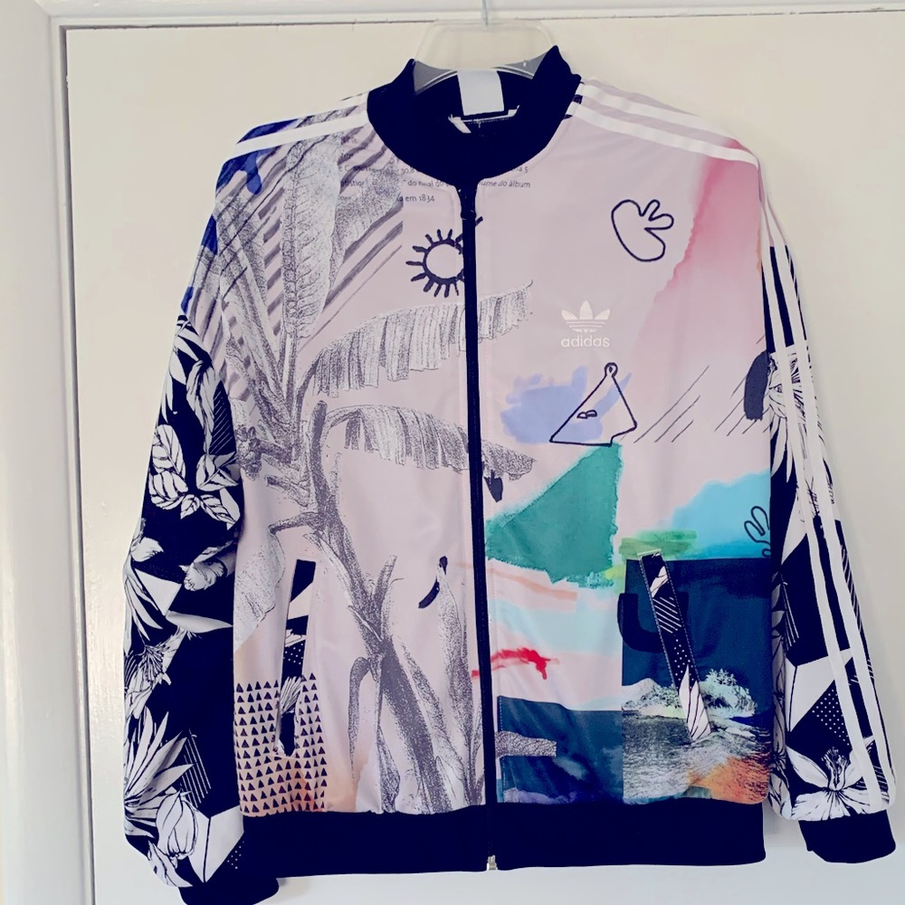 ADIDAS ORIGINALS X FARM RIO PASSINHO FLORAL JACKET NWOT SZ SMALL